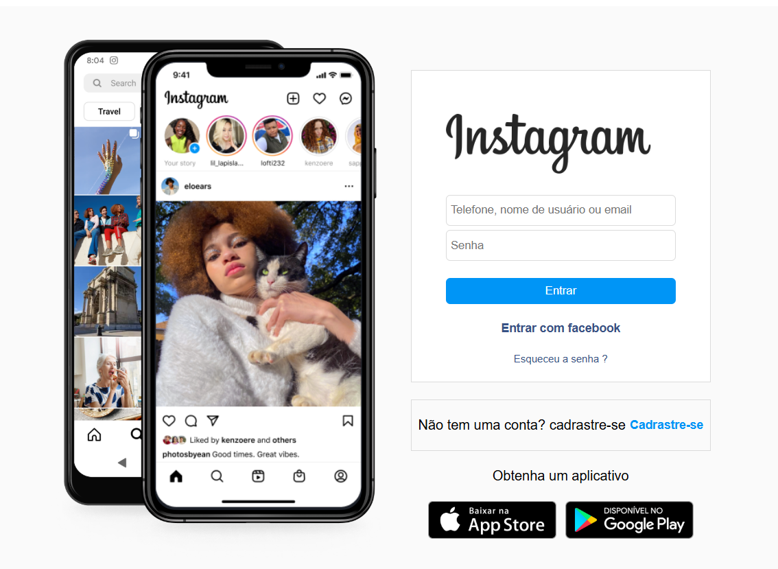 Landing Page Instagram